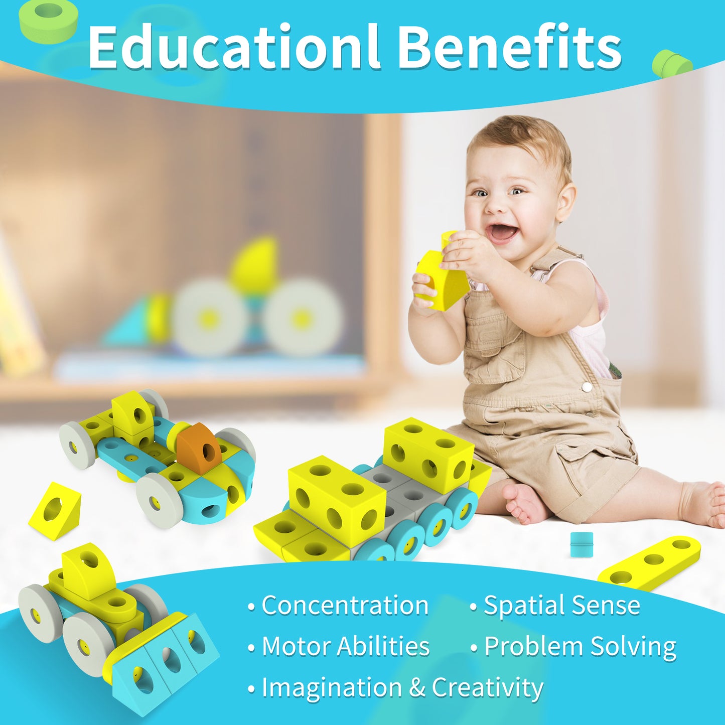 Giant Foam Building Block Set of Transport Model