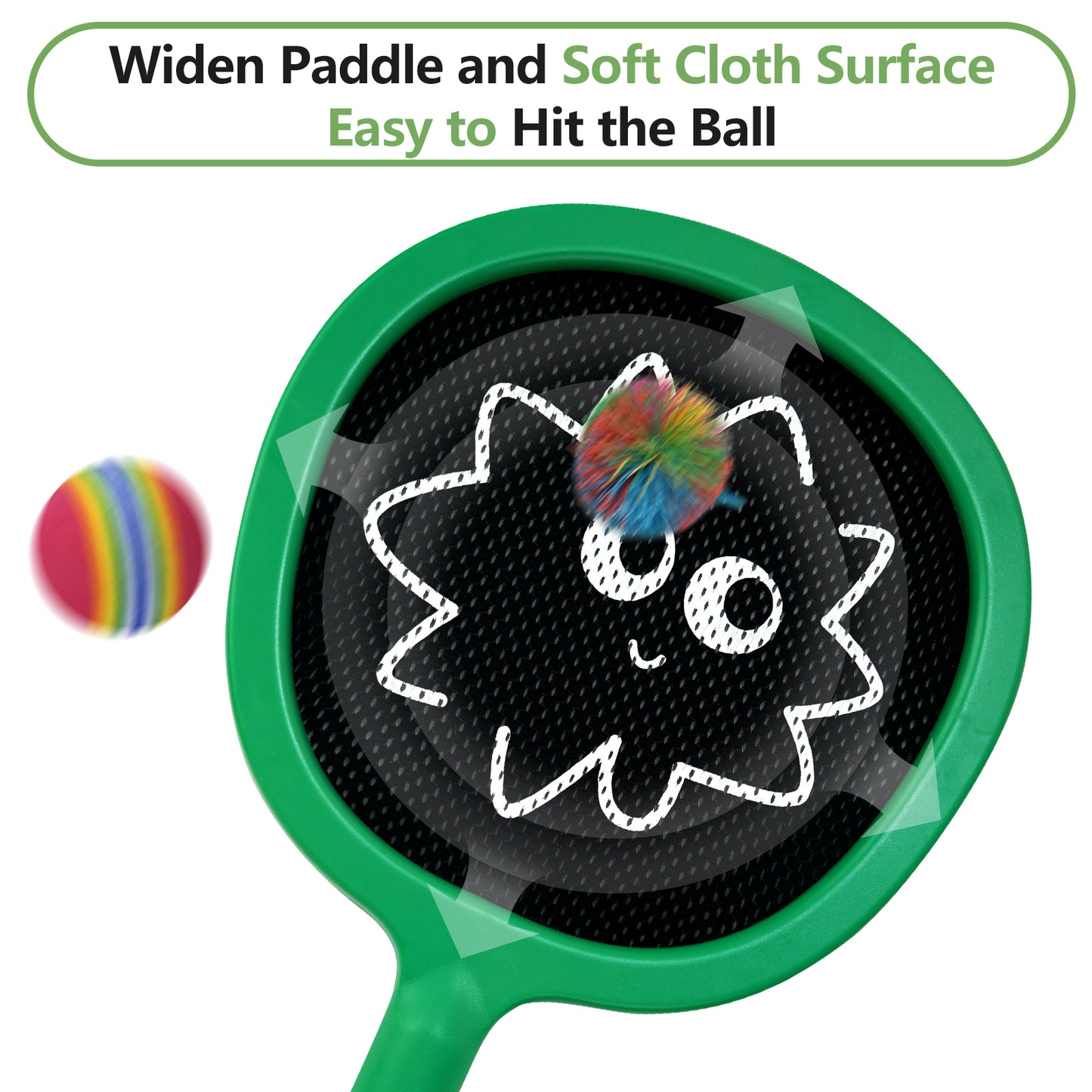Smartwo Racquet and Ball Play Set for Beginner Levels, Children Friendly