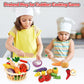 Smartwo Wooden Play Food Toy for Tollders Pretend Game (Veg Set)