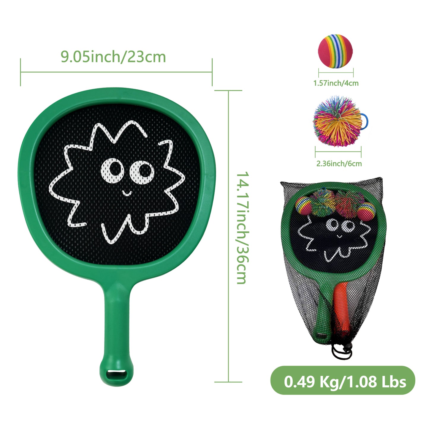 Smartwo Racquet and Ball Play Set for Beginner Levels, Children Friendly