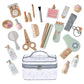 Smartwo Wooden Makeup Toy Set for Toddlers Pretend Play Game, Compact with Facial Care, Makeup and Hair Salon (22PCS)