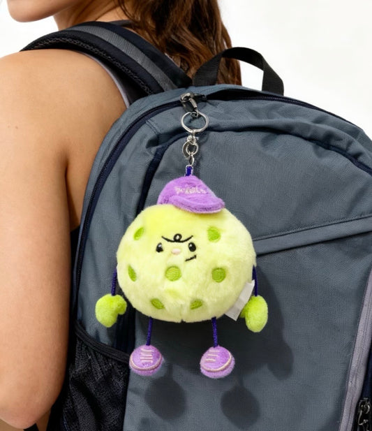 Pickleball Funny Gift for Women or Men | Pickleball Plush Tote Bag Charm or Keychain | Ideal Gift for Pickle ball Lover, Partner or Teammates