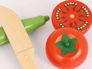 Smartwo Wooden Play Food Toy for Tollders Pretend Game (Veg Set)