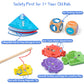 Smartwo Montessori Magnetic Fishing Game Toy for Toddlers 2-5,Color and Shape Sorting and Matching for Preschool Learning