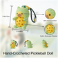 Pickleball Funny Gift for Women or Men | Hand-Crochet PickleDoll Capybara Keychain | Pickleball Plush Tote Bag Charm | Ideal Gift for Pickleball Players or Teammates