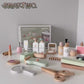 Smartwo Wooden Makeup Toy Set for Toddlers Pretend Play Game, Compact with Facial Care, Makeup and Hair Salon (22PCS)