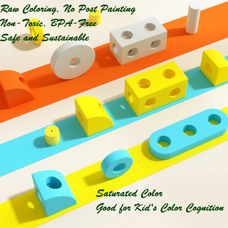Giant Foam Building Block Set for Imaginative Construction and STEM Learning, Kid’s Safe and Entertaining Playset